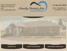 Tablet Screenshot of familydentalartsonline.com